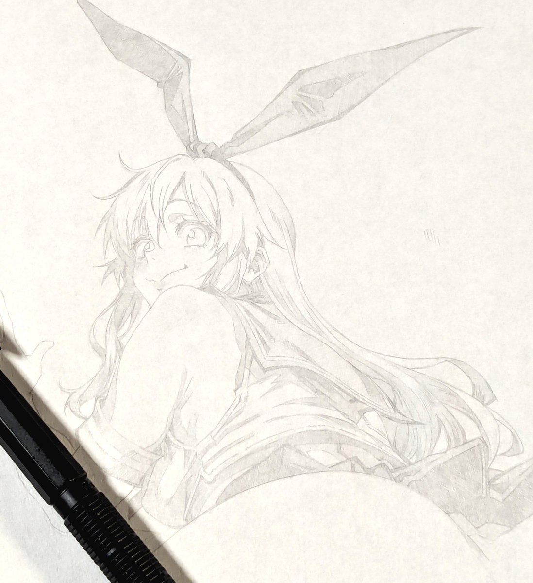 tdrya_123's tweet photo. 本日の進捗報告！

またまた違う絵を描き始めてしまってます！すみません💦

#アナログ絵 #WIP https://t.co/jZTa2VNO4B
