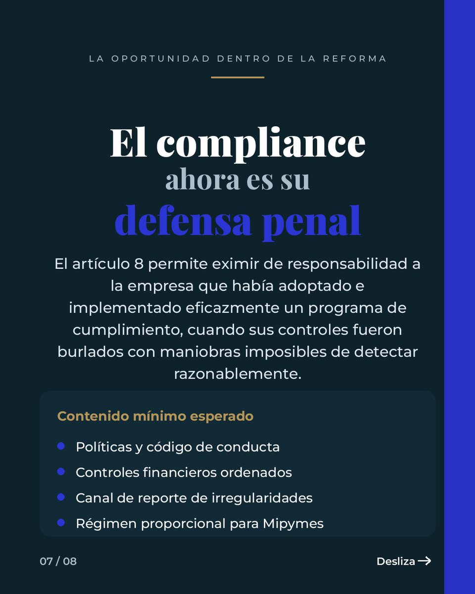 EddySkinnerAAG's tweet photo. Aprovecha el plazo de adecuación: diagnóstico de riesgos penales, diseño de programas de cumplimiento y gobernanza corporativa. https://t.co/MHyR7N9j6Q