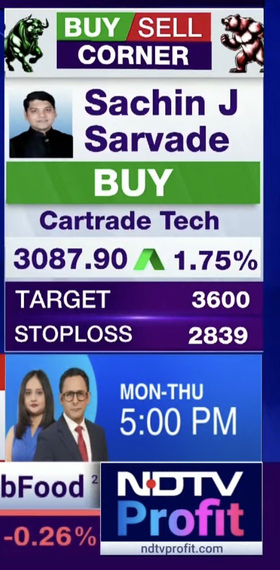 Sachiinsarvadee's tweet photo. Stock Call Featured @NDTVProfit 
#CARTRADE #CONCORDBIO https://t.co/XUWnw4SO9d