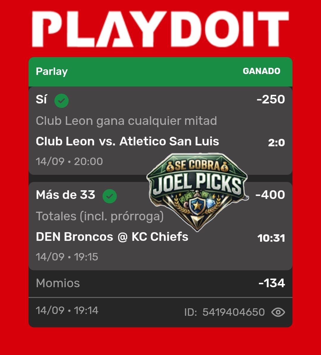 J0elHerrera's tweet photo. 💰#GrupoFreepicks™
Se cobra Live -148 ✅
Se cobra Parley -134✅ 
Se cobra Parley +280✅

💎#Premium™
Se cobra Live -148 ✅ 
Se cobra PARLEY -134✅ https://t.co/30HeBNNm19