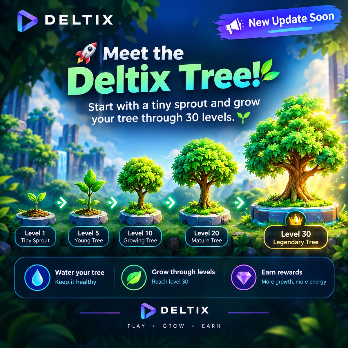 jerry_eva04's tweet photo. New update soon

🚀 Meet the Deltix Tree!
Start with a tiny sprout and grow your tree through 30 levels. 🌱

#Deltix #Anet #Anetwork https://t.co/d07UEJufDN