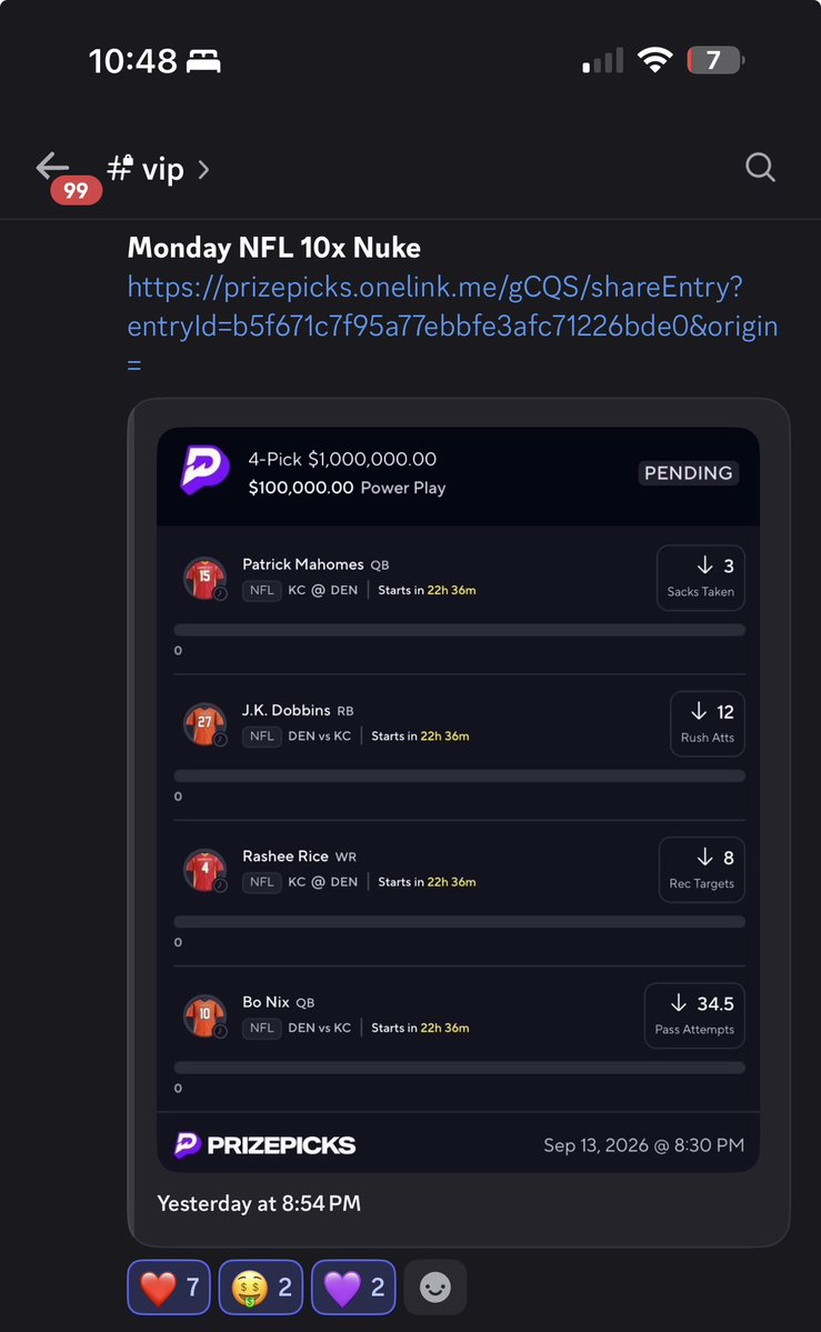 cdl_aim's tweet photo. $1,000 to 15 people who: LIKES + RTs❤️

CASH THE $1 MILLION PRIZEPICKS NFL 10x NUKE🤑🔥

I TOLD YOU NOT MISS OUT, PREMIUM HASN’T MISSED A NFL 10x NUKE YET.

🚨𝙋𝙍𝙀𝙈𝙄𝙐𝙈 𝙇𝙄𝙉𝙆
 https://t.co/IWMkkJ49j0 https://t.co/NCHZkEFChC
