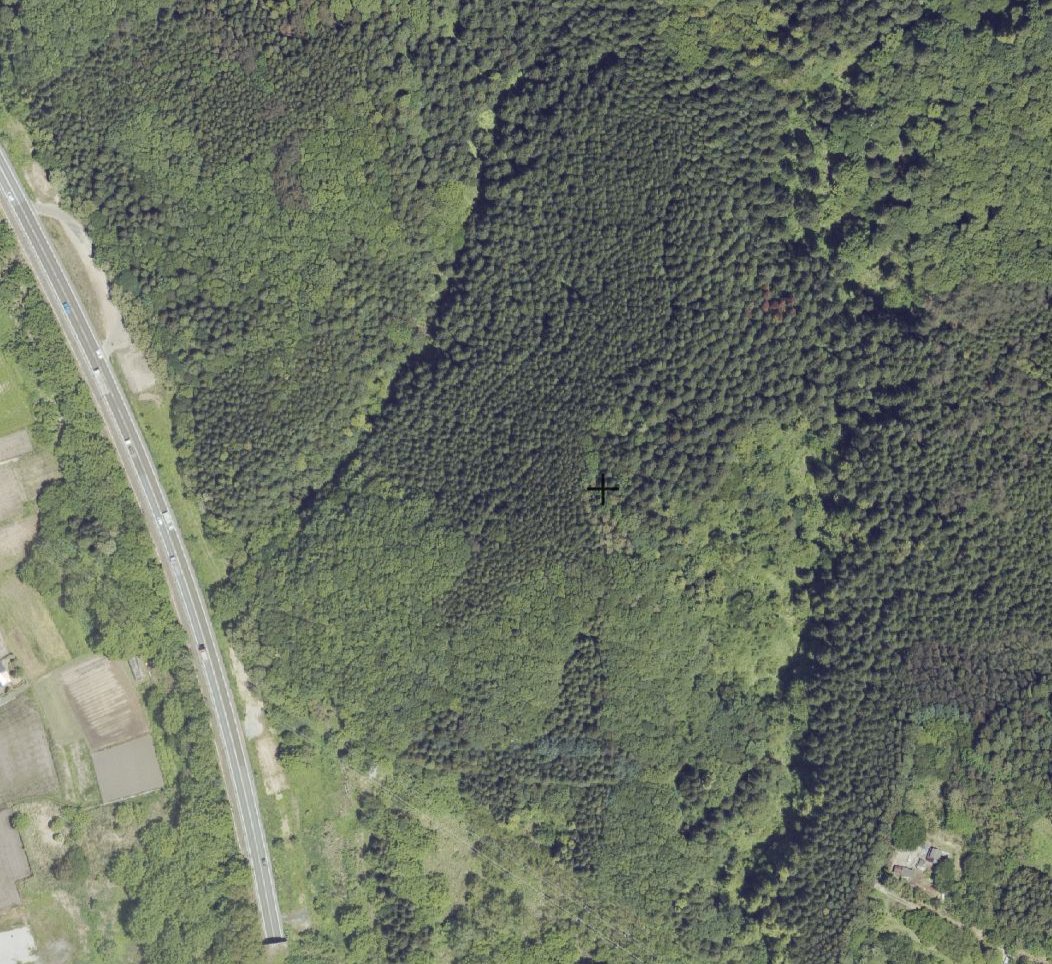 sigzero's tweet photo. 秋田県大館市だった。赤色立体地図じゃないと前方後円墳があるかも？なんて絶対にわからない。しかも小高い山頂にあるなんてロマン過ぎる。
https://t.co/v03EGwjYV6 https://t.co/NvMduTdyVL