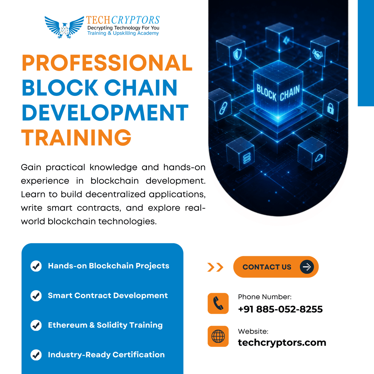 TechCryptors's tweet photo. ⛓️ Build. Code. Innovate.

💻 Learn Blockchain, Solidity &amp; Web3 with Tech Cryptors Training Academy.

📩 Enroll today!
📞Contact us today: https://t.co/SZ5auIx6W5
📧sales@techcryptors.com
🌍 https://t.co/a0l4tDVZnm https://t.co/YCnC03oP2z