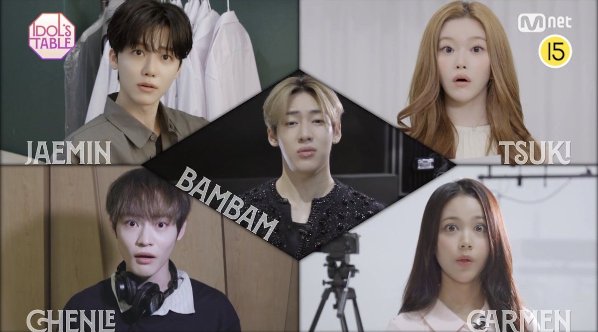 H2H_NEWS's tweet photo. [MNET] Idol's Table Cast :

• #Hearts2Hearts CARMEN
• NCT Dream JAEMIN
• NCT Dream Chenle
• GOT7 Bambam
• Billie Tsuki https://t.co/cQh22vv6u7