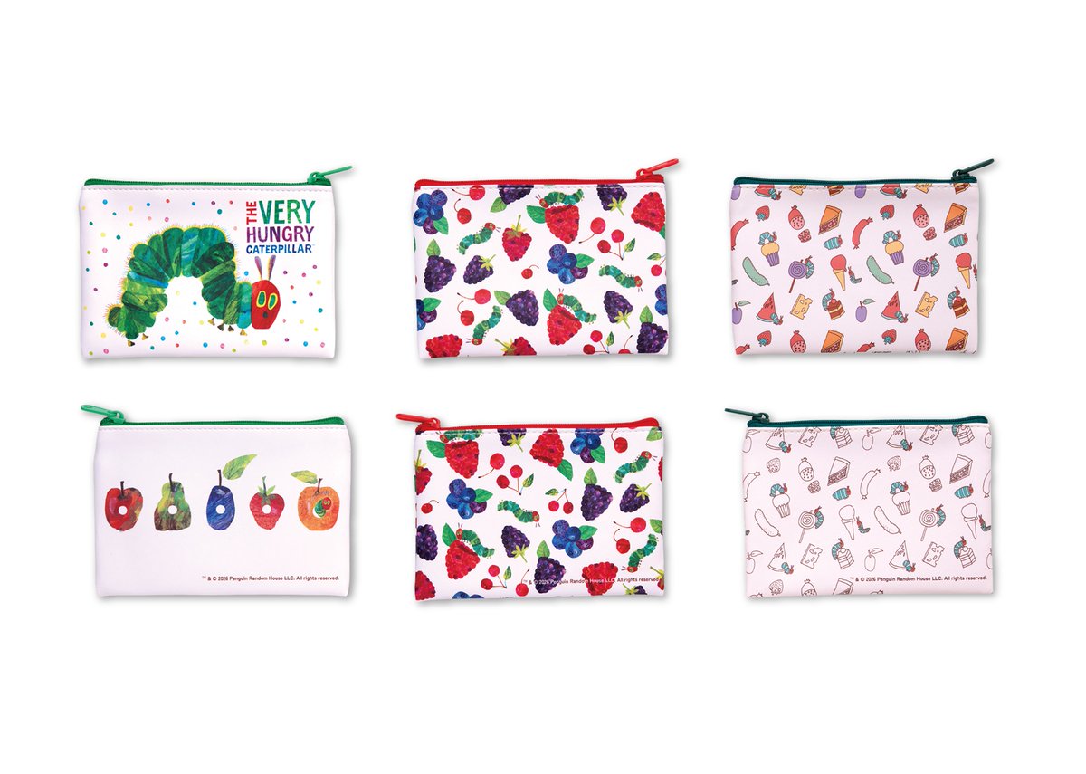 EricCarle_JP's tweet photo. 【新商品】#カプセルトイ「#はらぺこあおむし 巾着＆ポーチコレクション」
見るたびに絵本のワクワク感がよみがえる、はらぺこあおむしの世界観あふれる巾着＆ポーチコレクションです。
発売: 2026年10月中旬／価格: 400円
サイズ: ポーチ約15cm／巾着約16.5cm
販路: 量販店カプセルトイコーナーほか https://t.co/zGhHBpS4p5