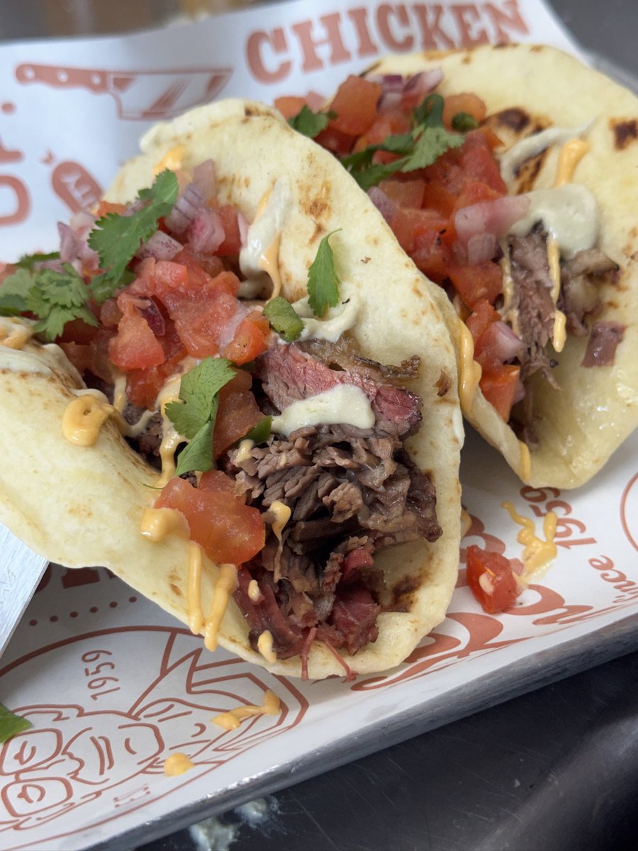 DavilasBBQ's tweet photo. Who’s ready for Taco Tuesday?  Two Brisket Tacos, a side, and a drink for $13.99!

#TacoTuesday #DavilasBBQ #Seguin #UniversalCity #Brisket https://t.co/pwq4e4T7Ff