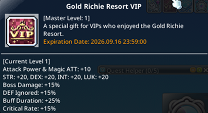 ipebbbb's tweet photo. Daily Reminder! @MaplestoryU 
Gold Richie VIP buff expires tomorrow (Sep 16)!
Don't forget your daily attendance in Spiegelette's Golden Giveaway to claim the Golden Radiance Coupon (Day 28) for the exact same stat boosts (+20 Stats, +10 ATT, +15% Boss/IED/Crit &amp; Buff 20%) https://t.co/l72BfCc2yw