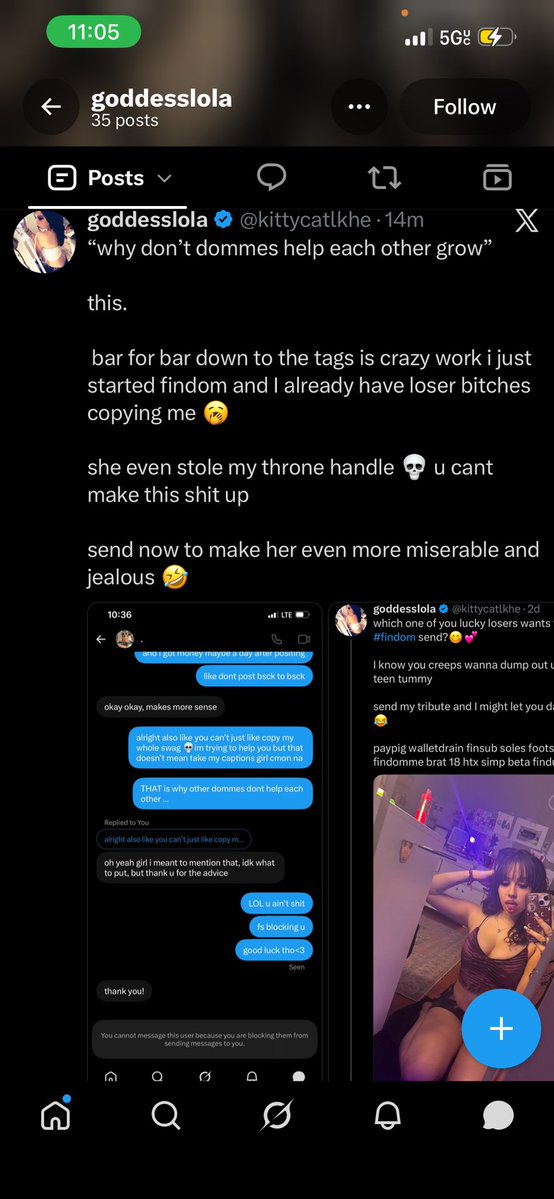 payakima's tweet photo. this bitch keeps posting about me and all i did was be sweet! i support the sweet dommes and not the bitchy ones now i’m sad. send now to make me happy bummy boy ! https://t.co/imeilwSpdc
