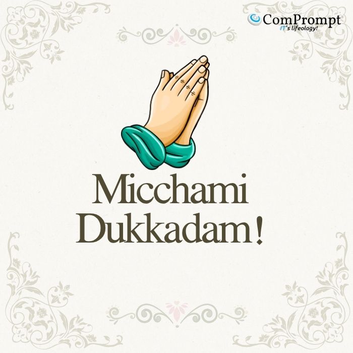 comprompt's tweet photo. Let kindness be our path and forgiveness our strength. Michhami Dukkadam.

#MichhamiDukkadam2026 #ForgivenessDay #JainTradition #Comprompt #CompromptSolutions

Link: https://t.co/L5AgqOV9zn https://t.co/ET1XA0QNtD
