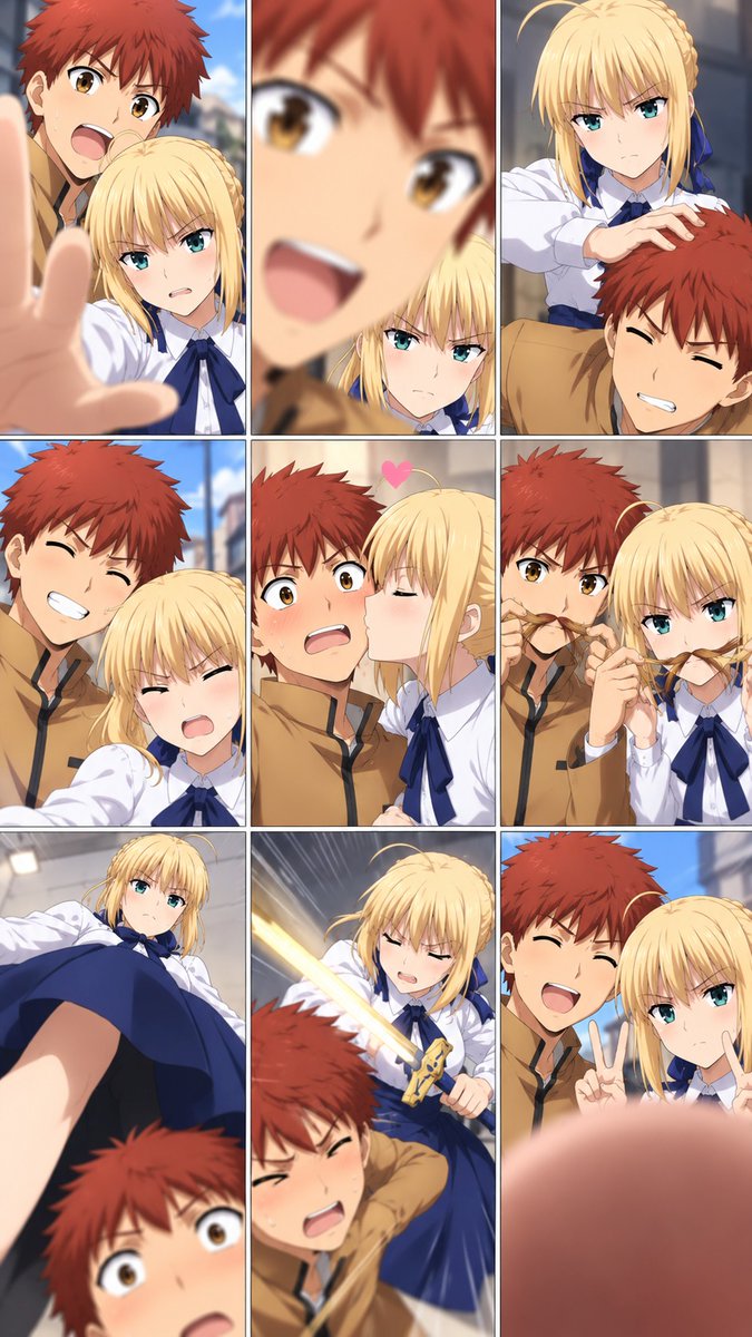Tekn_HardPf's tweet photo. 士郎との失敗写真の数々、3x3、9:16
#FateSN https://t.co/SgZ5XBr51b