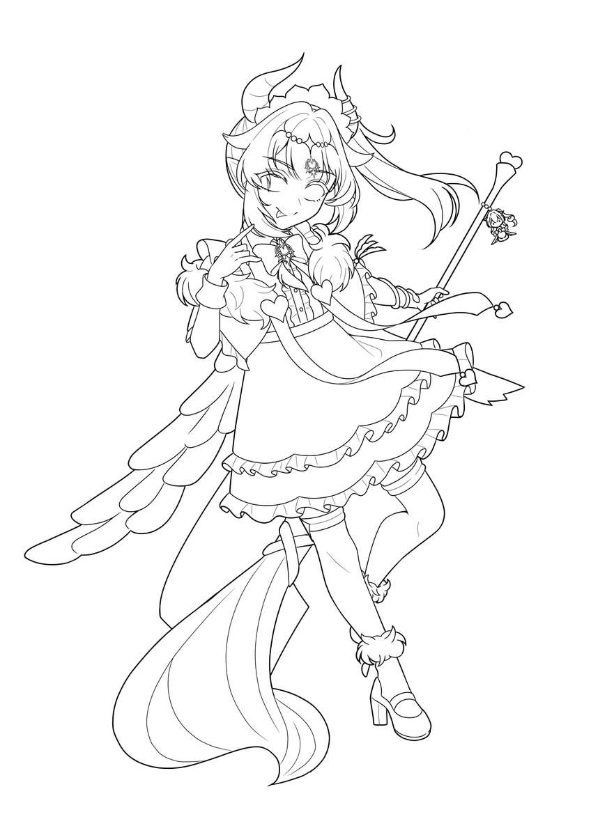 Elumina_Draw's tweet photo. 納得する線画ができたぞ…！
塗りに入ります！

#創作　#イラスト工程 https://t.co/agzi8lCIlT