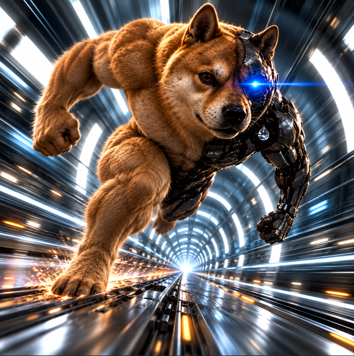 AGIsf_'s tweet photo. Artificial Giga Inu does not believe in slowing down. https://t.co/Wp09LWT3WG