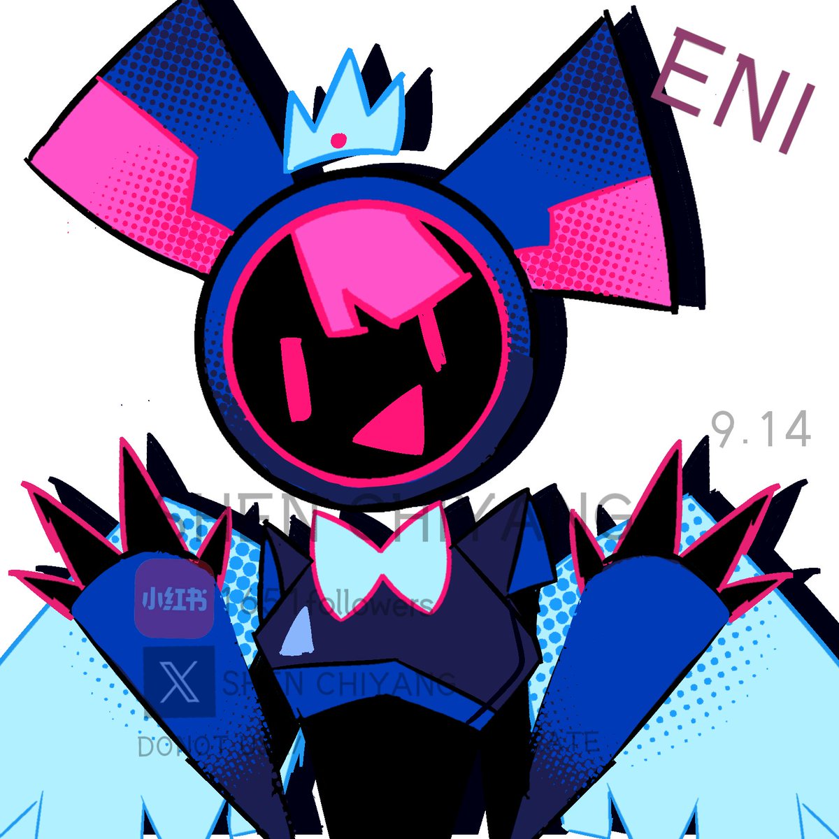Kanjlpf's tweet photo. ENI！！！
Tried drawing it, and I think it turned out pretty good.ENI’s Twitter account is suspended right now, so I don’t know if she’ll see this (hopefully she will). I don’t have YouTube, so there’s no way for her to view it 💔💔
#Enigmavrse https://t.co/fbEcg1iNqg