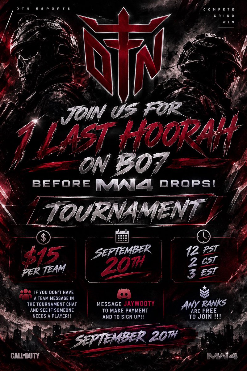 OTN_Esports's tweet photo. Message us or @Jaywooty https://t.co/WlXMWp6VKD