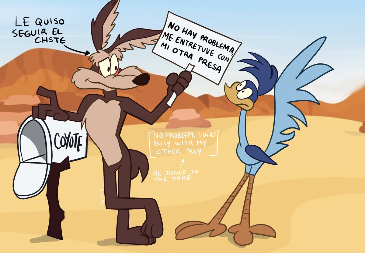 PanT0stado0's tweet photo. Pinche pájaro trastornado como te quiero 
#roadrunner #coyotexcorrecsminos #willrunner #bl https://t.co/GtaOTo6q2R