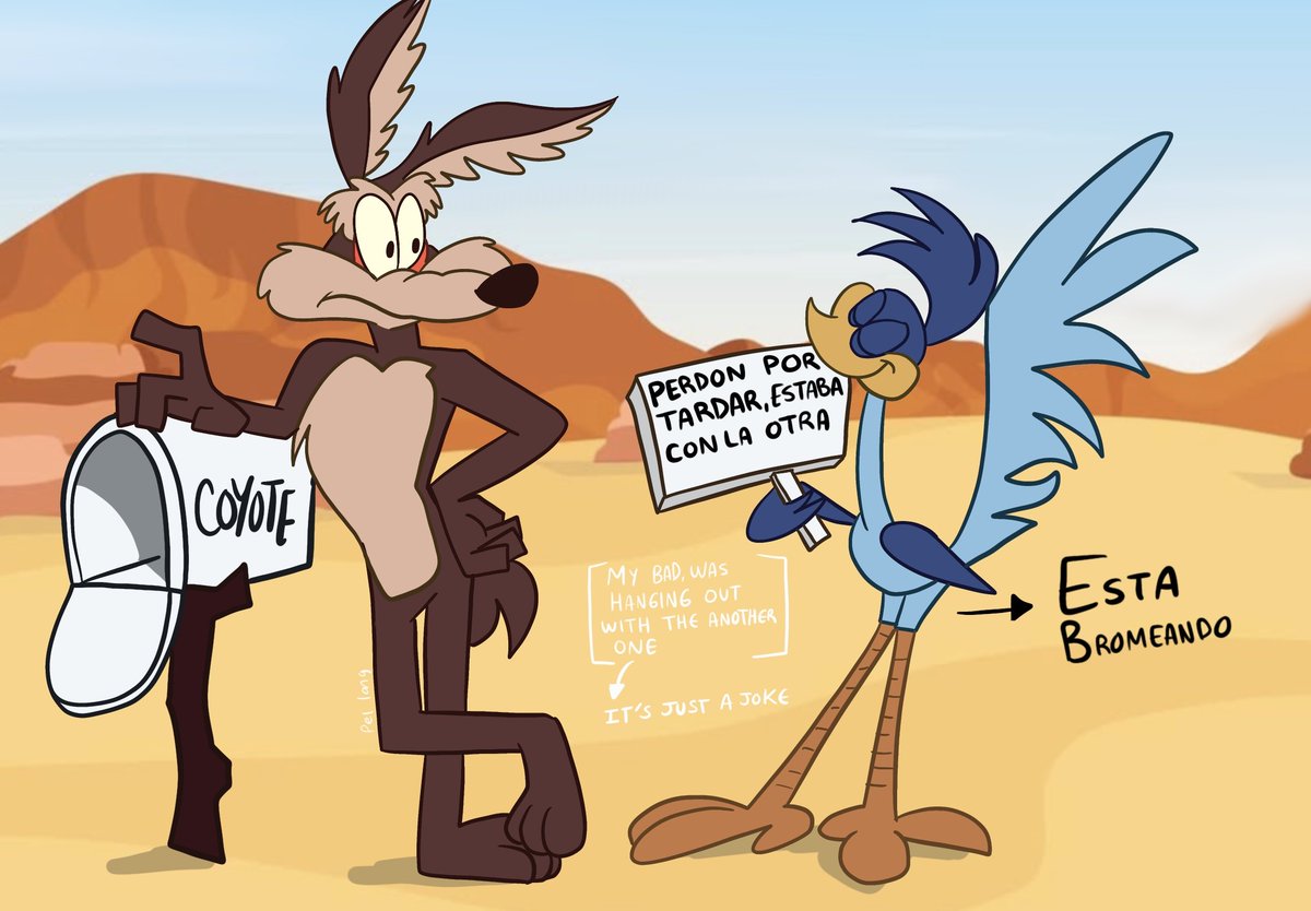 PanT0stado0's tweet photo. Pinche pájaro trastornado como te quiero 
#roadrunner #coyotexcorrecsminos #willrunner #bl https://t.co/GtaOTo6q2R