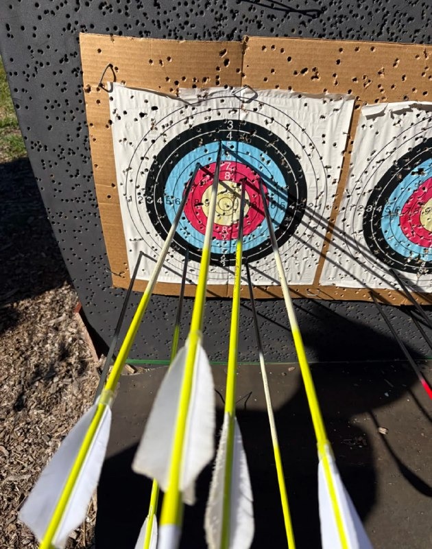sentaygaJ's tweet photo. Archery Oasis was such a fun day! Spent about an hour and a half out there, and the shade kept us nice and cool. Even had some wild turkeys wandering around 😂 https://t.co/FMoGhXtsr0