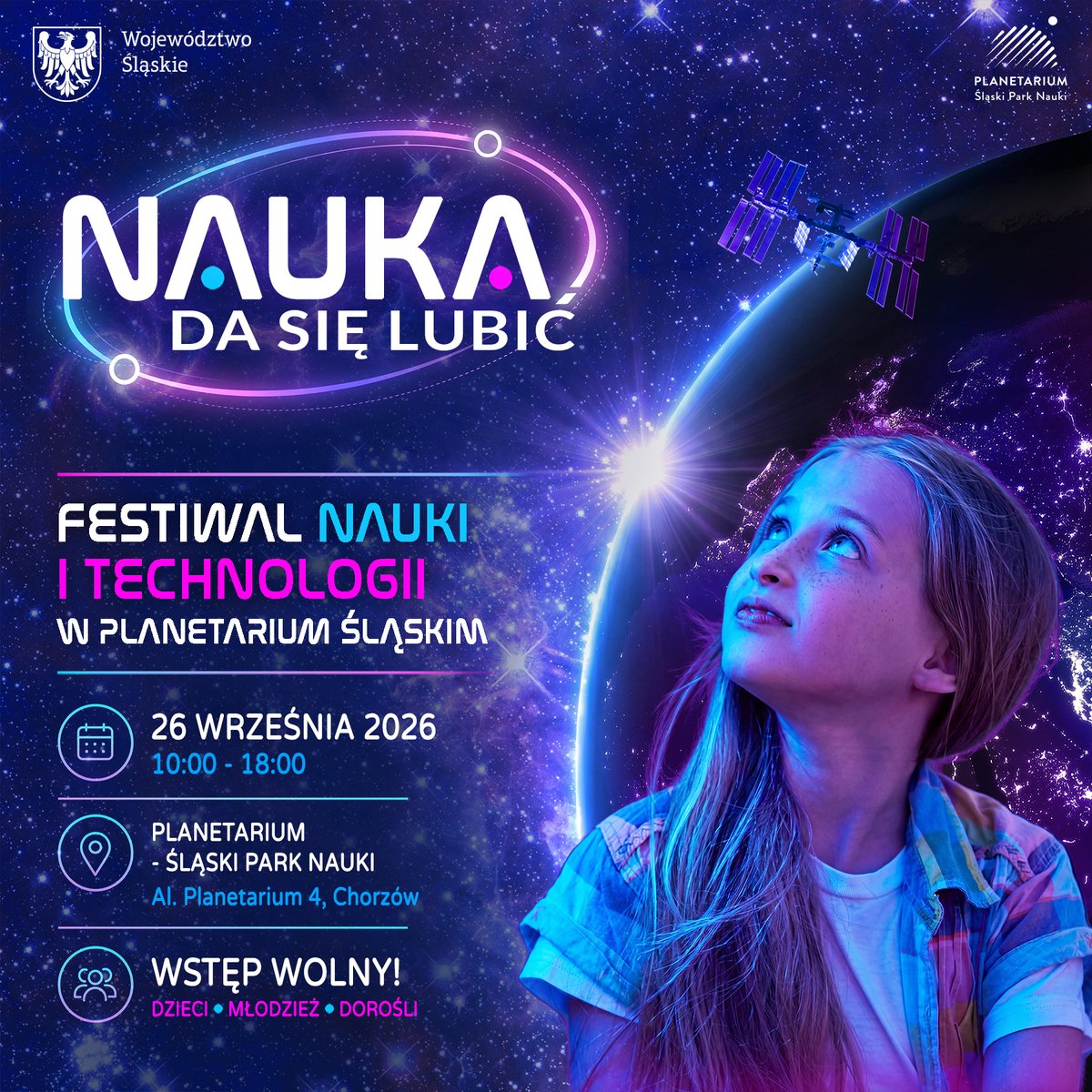 BCUSkyPort's tweet photo. 🔬🚀 26 września widzimy się w Planetarium Śląskim na festiwalu „Nauka da się lubić”! 

Porozmawiamy o lotnictwie, dronach, robotyce, logistyce i nowych technologiach. 

Wpadnijcie! #BCUSkyPort https://t.co/eleNabwHja