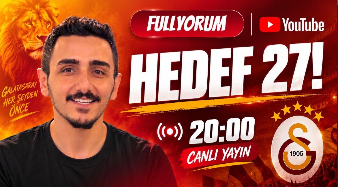 EmirovicGS's tweet photo. Bu akşam saat 20.00’de @FullYorum YouTube kanalında yayındayız! 🎙️

Galatasaray gündemini, son gelişmeleri ve merak edilenleri konuşacağımız yayınımıza tüm dostlarımızı bekliyoruz. 🟡🔴

20.00’de görüşmek üzere!