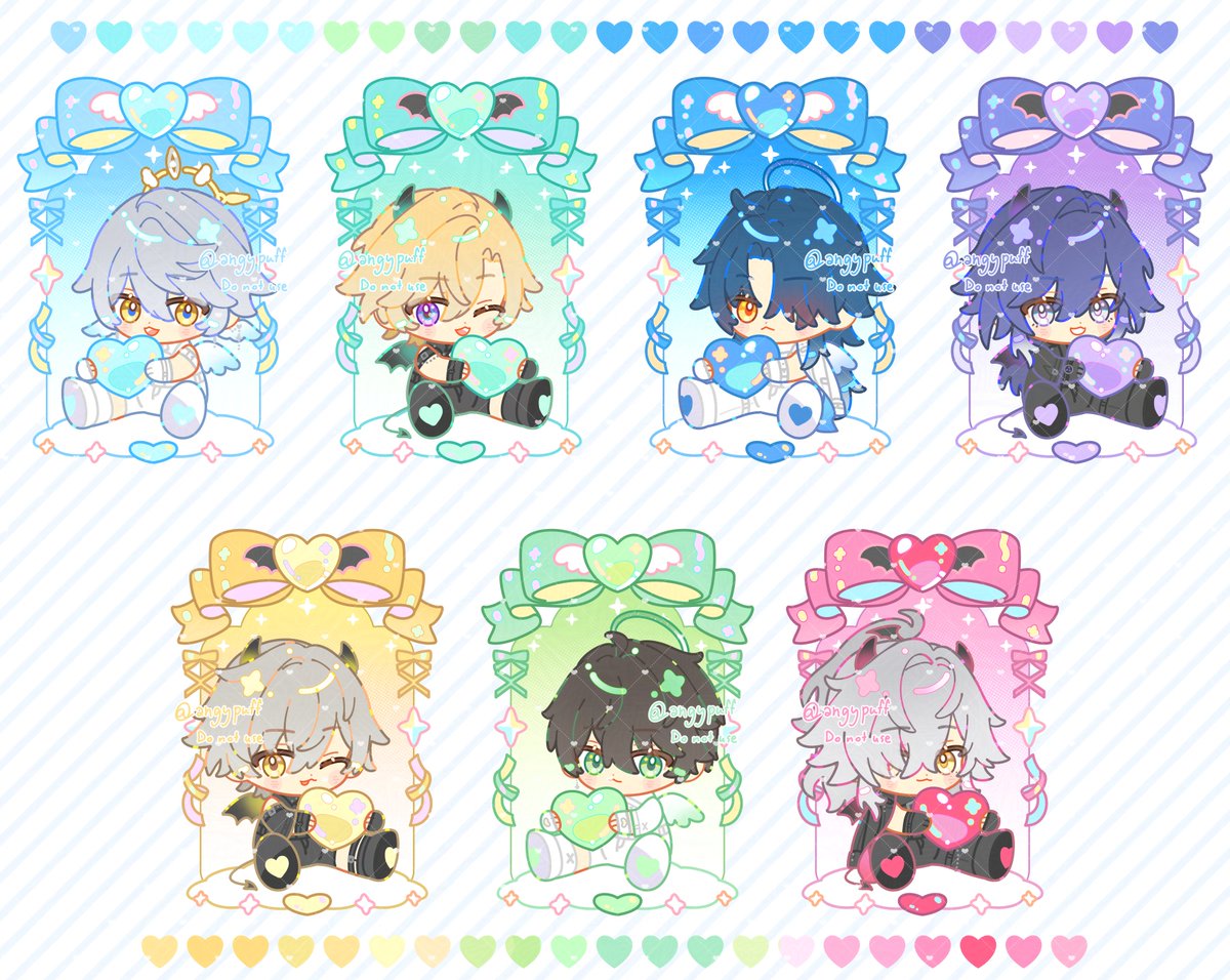 angypuff's tweet photo. 🩵💚💙💜💛💚🩷

#hsrcreators #honkaistarrail https://t.co/gYlelN5Tku