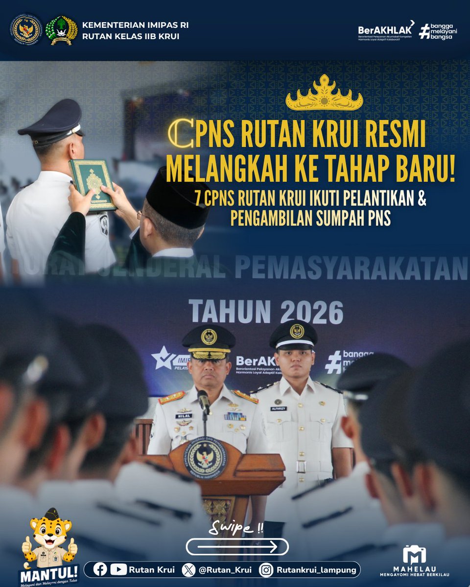 RutanKrui's tweet photo. CPNS Rutan Krui Resmi Langkah ke Tahap Baru! https://t.co/bz3TupBJ1L