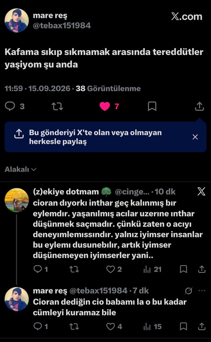 cingenezekiye's tweet photo. hevalimle dertlesıyoruz https://t.co/PRGW0e1fsj