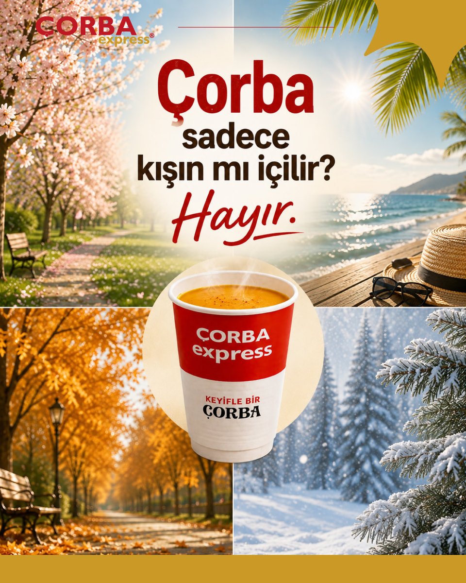CorbaExpress's tweet photo. Çorba sadece kışın mı içilir? 

Hayır. Çorba yılın her döneminde öğünün bir parçası olabilir. Eylülün serinleyen günlerinde ise şehir temposuna sıcak bir mola eşlik eder. 🥣 https://t.co/l6iNw5wWdY