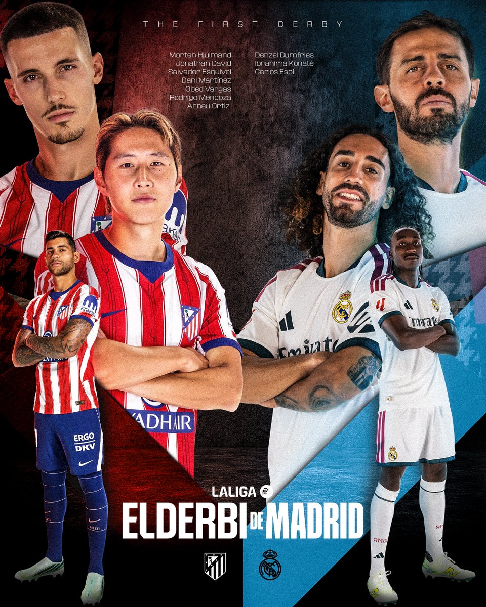 LaLiga's tweet photo. El primero siempre es ESPECIAL. ✨

¿Quién será más decisivo en #ElDerbiDeMadrid? 👀 https://t.co/O6NzTKasVB