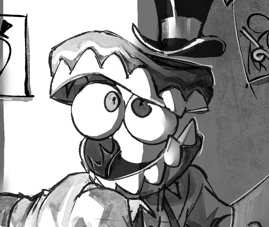 mazorca68's tweet photo. #caine 
I can't believe how different I used to draw him😭😭😭 https://t.co/T5PWih2R67