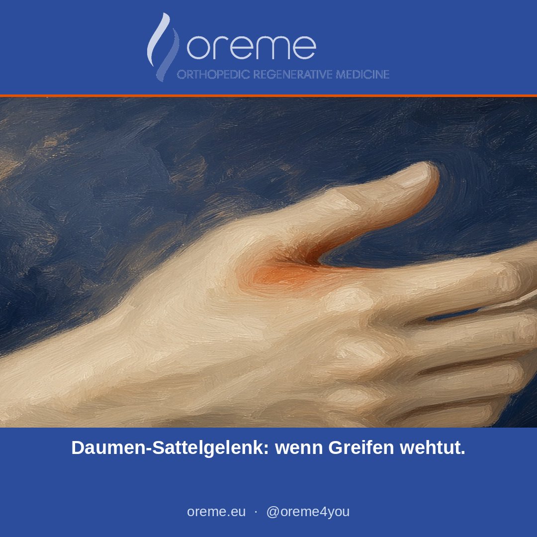 Oreme4You's tweet photo. Daumen-Sattelgelenk-Arthrose?

Greifen, Öffnen, Schreiben — der Alltag merkt es früh. Hochkonzentrierte PRP unter Sicht, wenn es passt.

Zweitmeinung: Teufen oder Zoom.
https://t.co/jbdKFtWvyM https://t.co/SOhS4oiclA