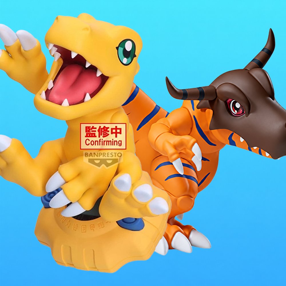 kurijobwha's tweet photo. 🦖 디지바이스 위로 돌아온 아구몬과 그레이몬✨

반프레스토 디지몬 어드벤처  
디지바이스 스탠드 아구몬 & 그레이몬  
피규어 2종세트 등장!

✔ 27년 2월 출시 예정  
✔ 27년 3월~4월 입고 순차 발송 예정  
✔ 아구몬·그레이몬 개별 상품도 판매 중  

진화 전후의 두 모습을 디지바이스와 함께 담아  
그 시절 선택받은 아이들의 모험이 떠오르는 조합🔥

📌 구매는 상단 스토어 링크에서 가능합니다

#디지몬 #디지몬어드벤처 #아구몬 #그레이몬 #반프레스토 #피규어