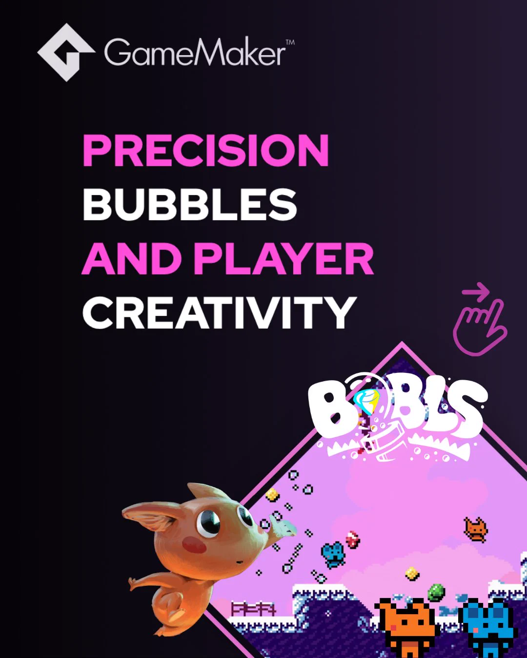 GameMaker Blog Image for the bolbs interview "Precision bubbles and player creativity" 