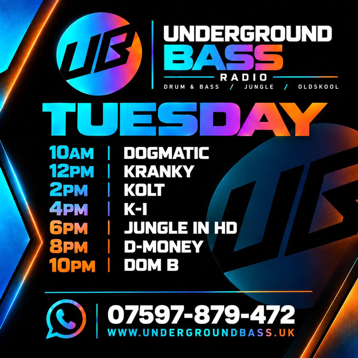 FmUnderground's tweet photo. 🔥 Tuesdays selectors 🔥

https://t.co/pNUteItyXj
Stream - Chatroom - Merchandise 

📲 Studio Line 07597 879472 https://t.co/BCPTtnxgKT