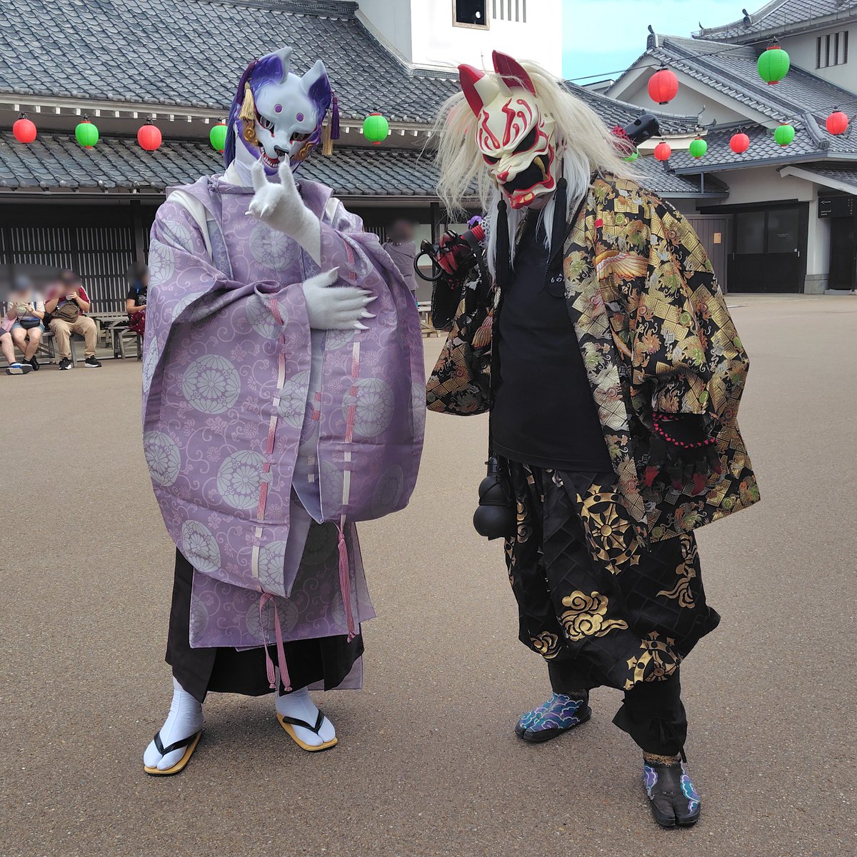HKT48_POKE_GO's tweet photo. 🟨怪々YOKAI祭2026 初日　その１３

１枚目：
　藤狼 様 (@TTTourou)
　鬼平太 様 (@onikiheita)

２枚目：
　🥒チー坊 様 (@toru_s_02)
　🥒うるめいわし 様 (@tyosonichan)

--2026/09/12--
#太秦映画村 #怪々YOKAI祭 #百鬼夜行 #うずまさ百鬼夜行 #KYOTOYOKAIFESTIVAL #妖怪 #妖装 https://t.co/GlNEWVtkw8