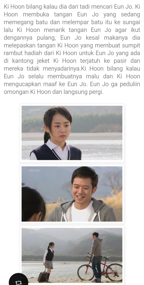 skylaama's tweet photo. Ngedrakor via nonton dramanya❌
Ngedrakor via baca blog✅

Ada yang pernah rasain juga?

Ngedrakor tahun 2008-2012an itu susah banget aksesnya..
Cara paling cepet biar ga penasaran episode selanjutnya tuh biasanya baca blog dulu😭 
Modelannya kaya dibawah ini. 1 episode lengkap jalan ceritanya disetarin foto biar bisa ngebayangin wkwkk

Kalau udah ada yang upload di youtube, baru deh kita tonton meskipun cuman klip klip aja ga full episode. Gada translate juga, jadi bulak balik blog biar tau konteks yang lagi diomongin apa😭

Setelah itu baru deh ada yang nyebar episode fullnya dengan translate yg didownload terpisah. (Cari yang sub indonesia juga langka, paling dapet yang inggris dulu).
Langkah terakhir, kalau suka banget drakornya. Nungguin di tukang CD ada drakornya, biar bisa rewatch.

Ngedrakor sekarang udah lebih gampang aksesnya, dimana mana kesebar dan bahkan tersedia translate bahasa indonesia. Sekarang struggle nya cuman terlalu banyak platform yang mengharuskan keluar uang juga😭😭 beda era pun ngedrakor bukan hobi yang gampang hahaha