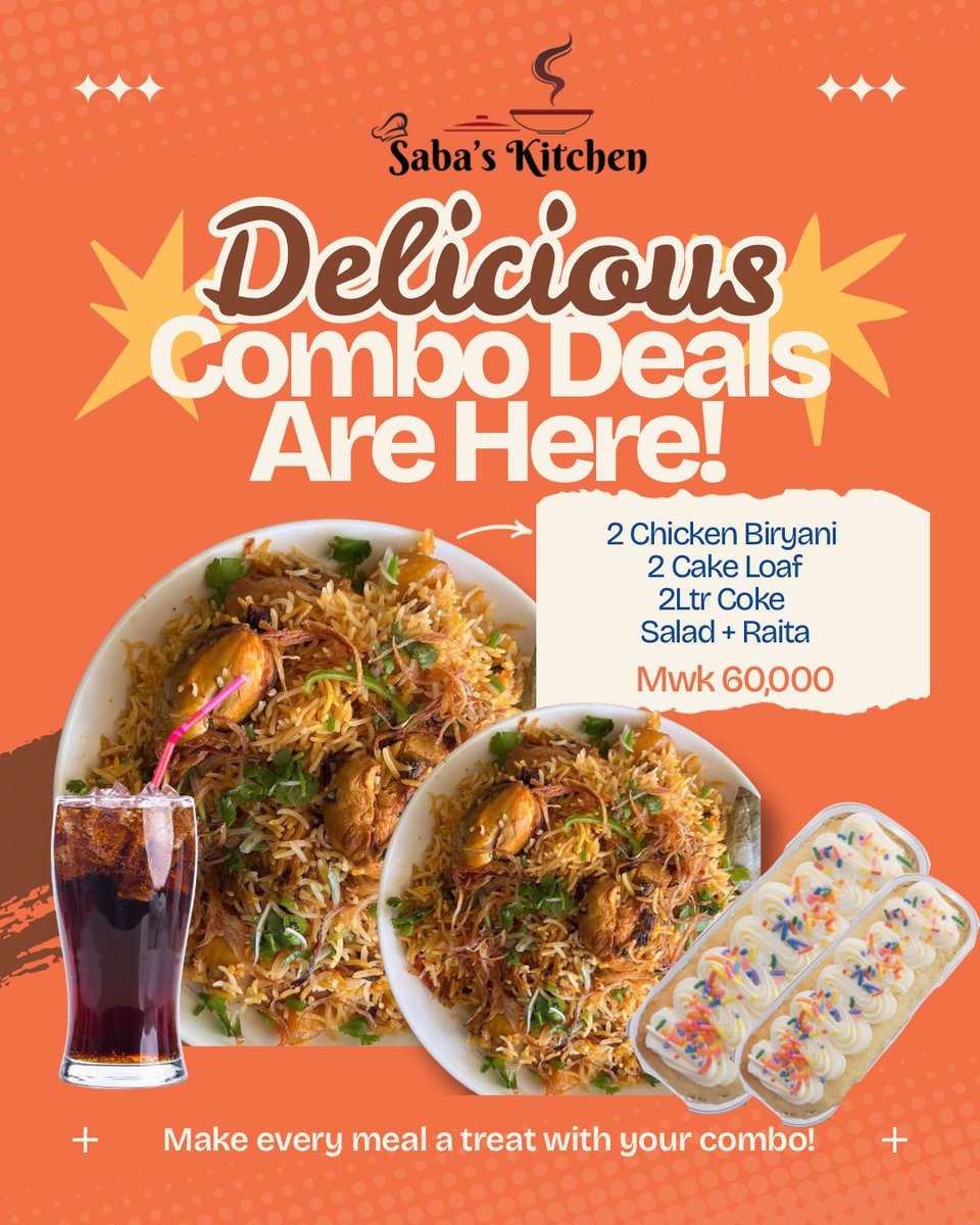 sabas_kitchen's tweet photo. Combo deals for limited time! 
0990162502 
#twittermw https://t.co/YrmFmHKv3K