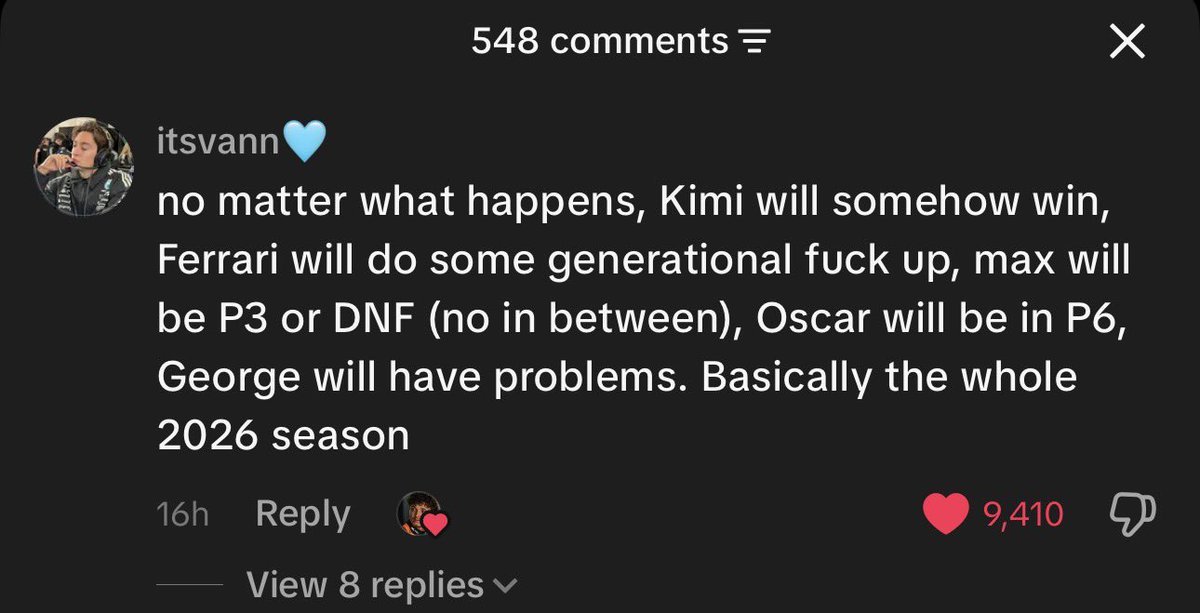 itsanakolt's tweet photo. this f1 season summed up https://t.co/pZkv1tsswY