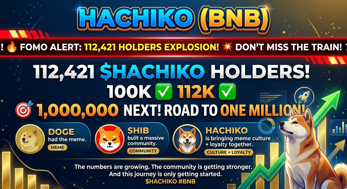 aslanbeytr06's tweet photo. @WhaleSatoshi 🐕 The Last Inu Standing.
Others faded away. #HACHIKO keeps growing.
💎 Loyalty wins. 🎯 $1 is the first target.
https://t.co/WWuDfrLa72 @HachikoInuCTO @Hachiko_TRR
#HACHIKO #BNB https://t.co/QZiLl1wB9V