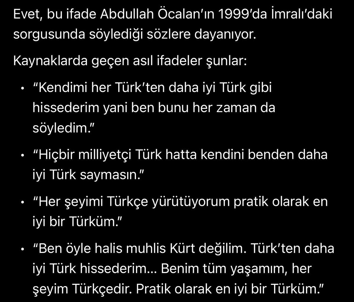 kurdekihejar's tweet photo. abdullah öcalan türktür . Kendisi türk olduğunu hatta en milliyetçi türkten bile daha türk olduğunu söyler https://t.co/p64kBk5X4J