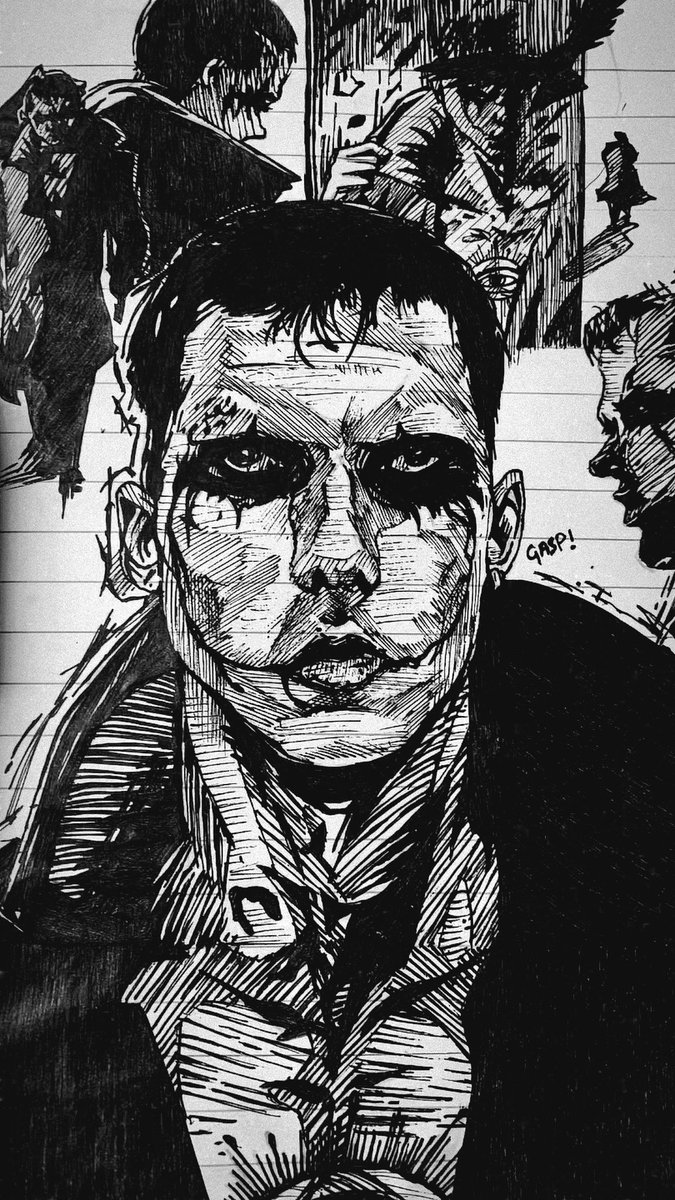 9intGabe's tweet photo. I drew 🕷️SPIDERPUNK and THE CROW🐦‍⬛ https://t.co/bMs7A5fPaD