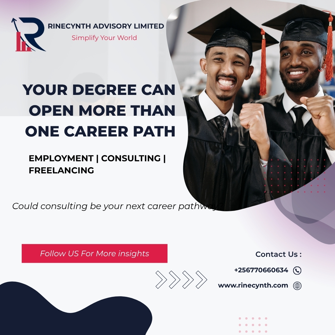 RinecynthLtd's tweet photo. Your degree can open more than one career path.
You can pursue:
📷 Employment - build your career within an organization.
📷 Consulting - use your expertise to solve real client problems.
📷 Freelancing - provide your skills independently to different clients.
#ECCAP #RCA https://t.co/5LoxMbhNqh