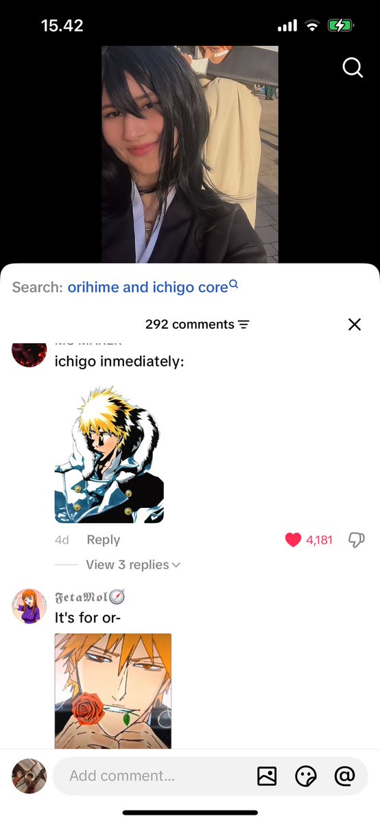 eliathequeen's tweet photo. Im wheezing tiktok ichihime stans are funny af https://t.co/dXct9ZFIf8