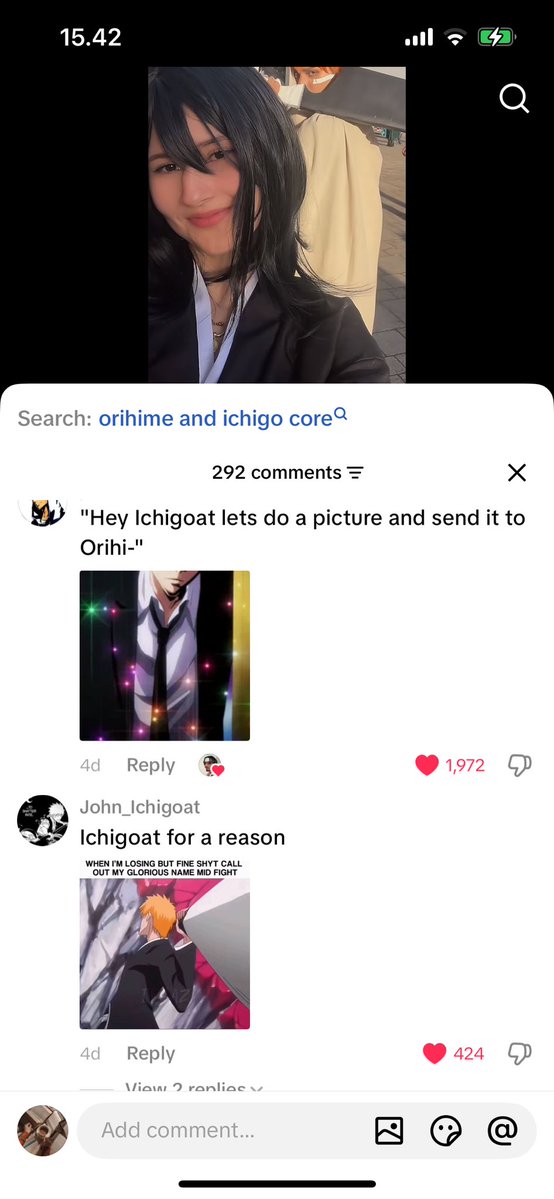 eliathequeen's tweet photo. Im wheezing tiktok ichihime stans are funny af https://t.co/dXct9ZFIf8