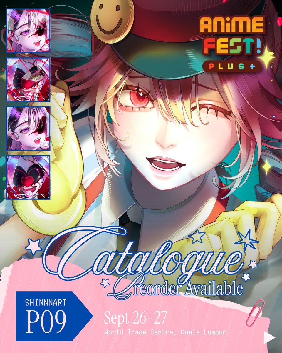 shinnnart's tweet photo. Animefest Plus+ Catalogue! PO available!

Event: Anime Fest Plus+
Location: World Trade Centre, KL
Date: Sept 26-27
Booth: P09 | shinnnart

PO link: https://t.co/OJAkMHlZ3C

See u all soon!🫶✨
#animefest #animefestplus 

Catalogue 1/3 https://t.co/bIJDb7cFBX