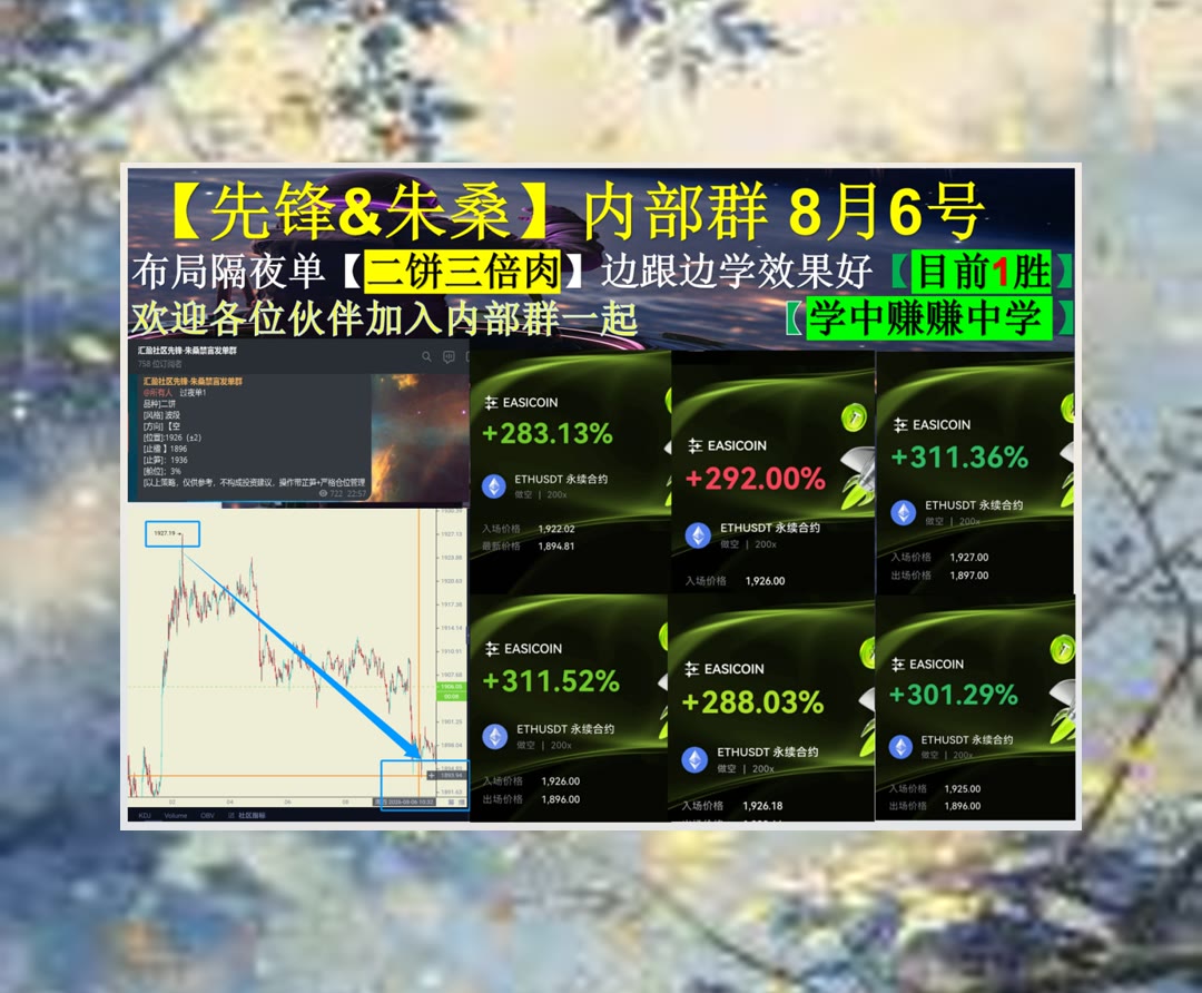 gkdPfla1476's tweet photo. A handful of common sense is worth a bushel of learning.
面对震荡行情缺少思路？分享市场分析与走势参考。维客返佣高达90%🍇大饼周末行情🦅多头🌿止盈
算法交易❔去中心化保险🔢限价单♌教育认证
比特币 以太坊 币圈 免费合约跟单社区👉 @fzy988 👈 https://t.co/vcE4itLlNJ