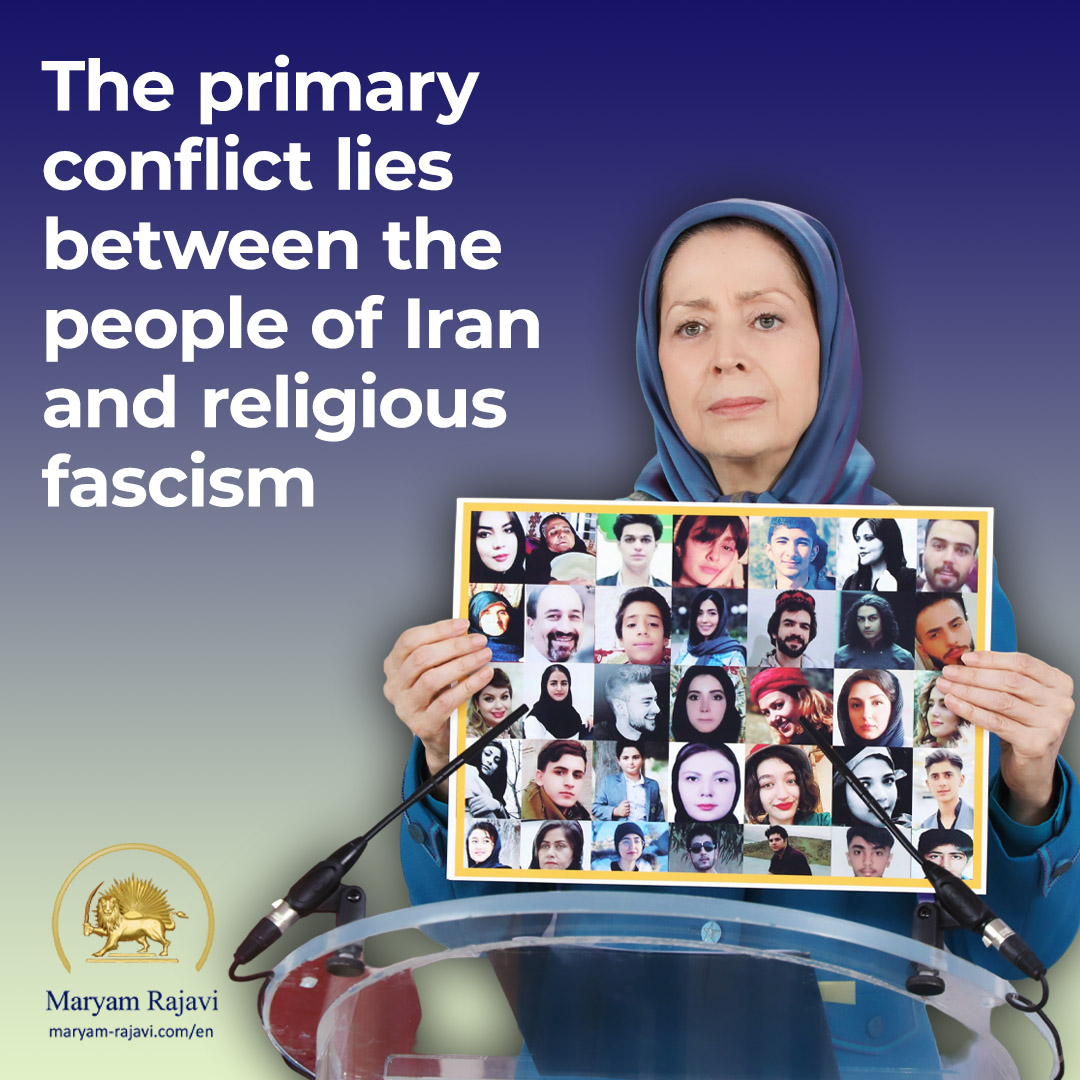 Maryam_Rajavi's tweet photo. The landmark events of the past year have drawn global attention to the situation in Iran. The tensions and wider ramifications of these developments continue to unfold, sending ripples across the international political and economic landscape. 

The current situation can be summarized in a single premise: although the fires of external war have for now quieted, the main conflict, namely, the conflict between the people of Iran and religious fascism continues unabated.
https://t.co/NDG1y4Q5n2