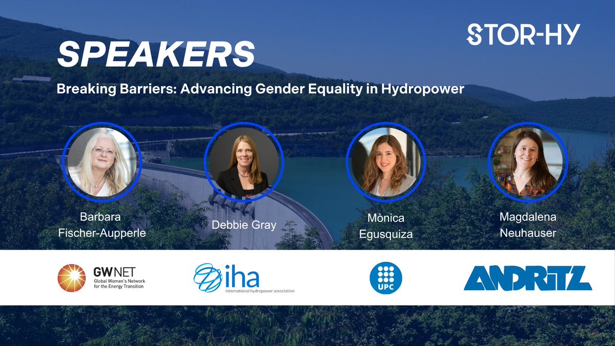 STORHYProject's tweet photo. 📅 One week to go!

Join us on 30 Sept to discuss barriers to women in #hydropower, share best practices and identify solutions in breakout groups.

👉 https://t.co/1nrQ5dbOjd

#STORHY #WomenInHydropower #WomenInEnergy https://t.co/gXpuO283Fo