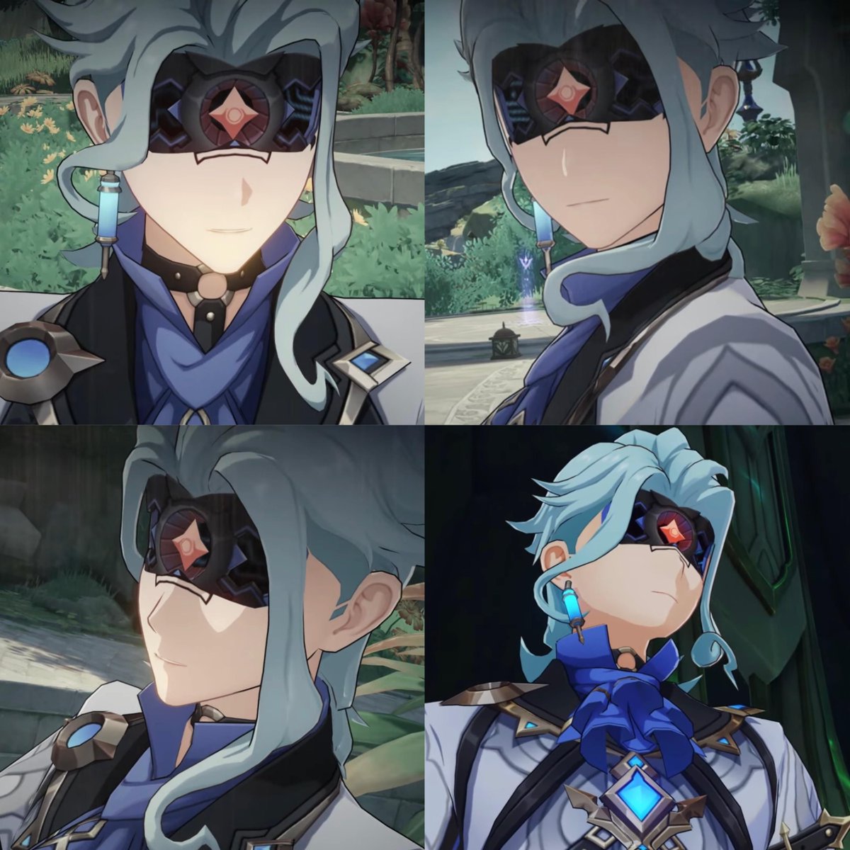 oldalysiusae's tweet photo. a thing that sucks about dottore being gone is that we'll never know why Omega had that face plate/star eye beneath his mask. did the other older segments have it too? why did they get the plates but the younger ones didn't? (🧵) https://t.co/ozuB6wBGwO