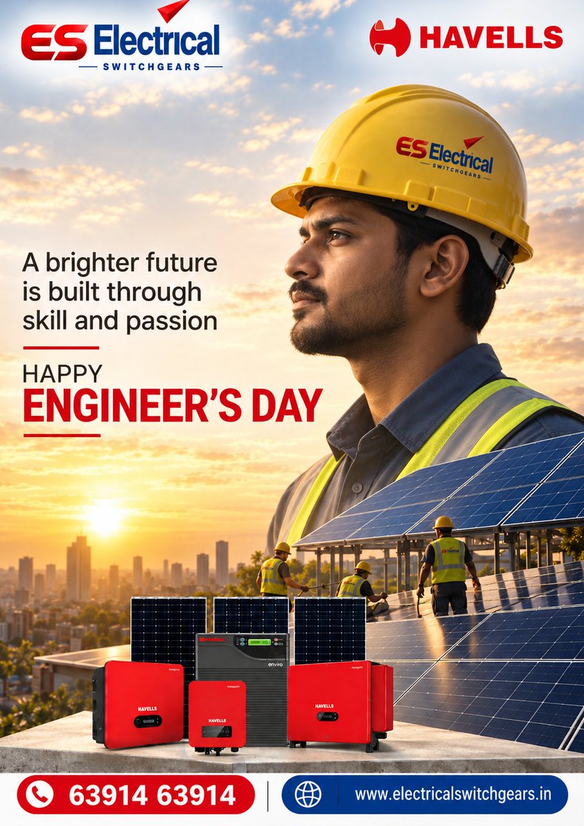 eselectrical416's tweet photo. Ideas से Innovation तक,
Innovation से Progress तक. 

हर Engineer एक बेहतर कल की कहानी लिखता है। 

To everyone who builds, solves &amp; innovates —
Happy Engineer’s Day! ❤️

Contact no: 63914 63914

#EngineersDay #Engineering #Innovation https://t.co/8aQj64KMb9